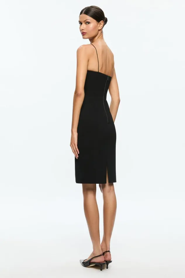 Alice Olivia Ada Peekaboo Dress Blackoff White Women Dresses