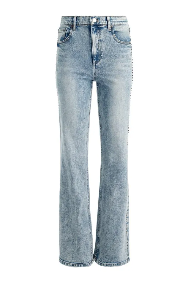 Alice Olivia Bodie Studded Jean Lexi Light Blue Women Pants