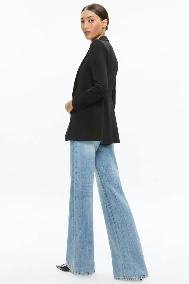 Alice Olivia Breann Fitted Blazer Black Women Outerwear