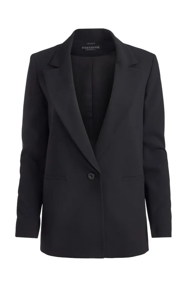 Alice Olivia Breann Fitted Blazer Black Women Outerwear