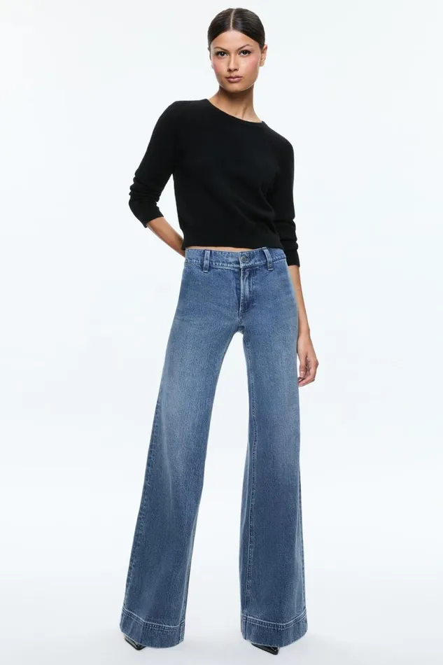 Alice Olivia Brian Jean Avery Blue Women Pants