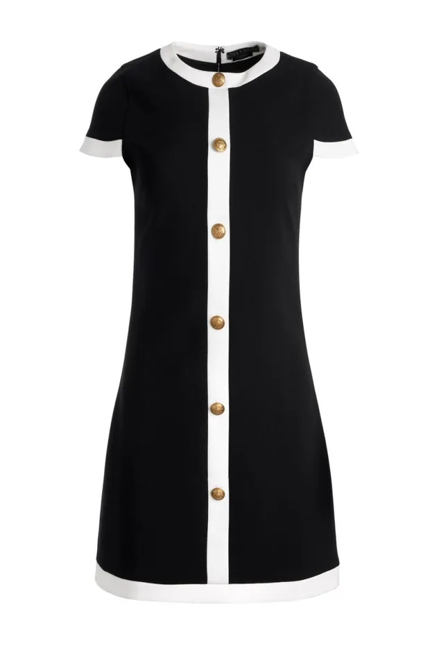 Alice Olivia Coley Mini Dress Blackoff White Women Dresses