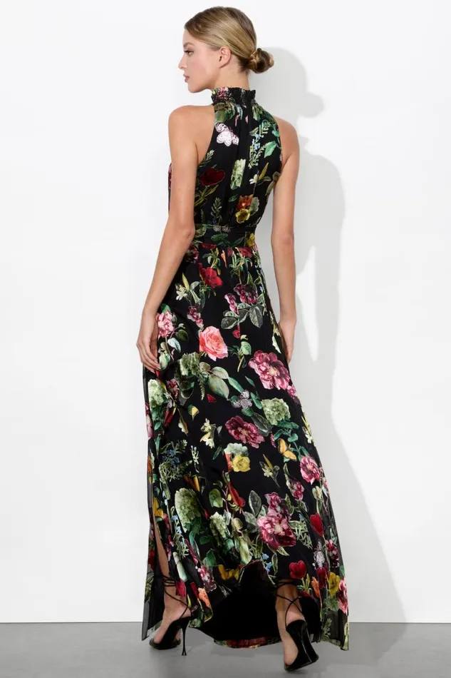 Alice Olivia Dita Maxi Dress In The Wind Floral Women Dresses