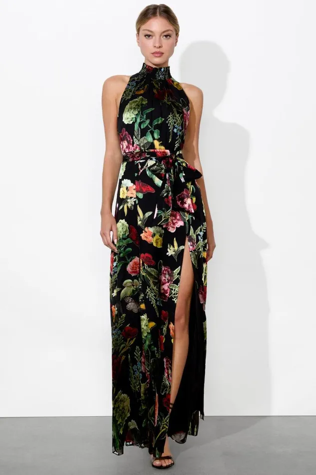 Alice Olivia Dita Maxi Dress In The Wind Floral Women Dresses
