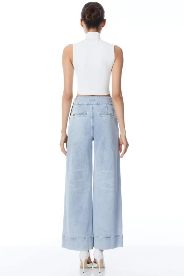 Alice Olivia Donald Jean Rockstar Blue Women Pants