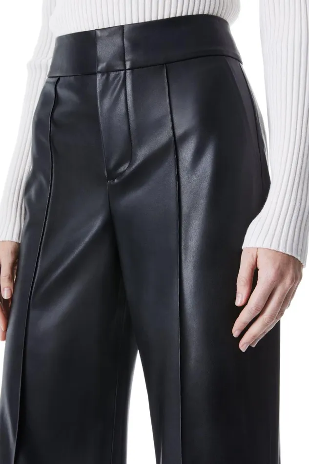Alice Olivia Dylan Vegan Pant Black Women Pants