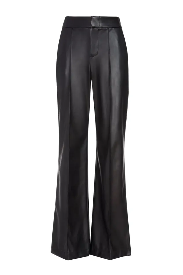 Alice Olivia Dylan Vegan Pant Black Women Pants