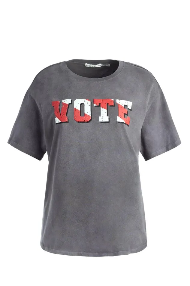 Alice Olivia I Am A Voter Evan Oversized Tee United Women Tops