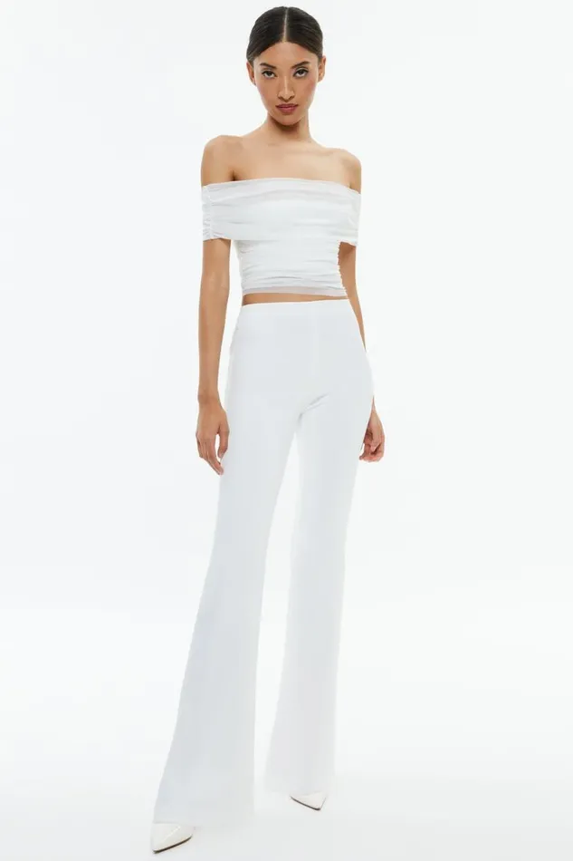 Alice Olivia Isadola Top Off White Women Tops
