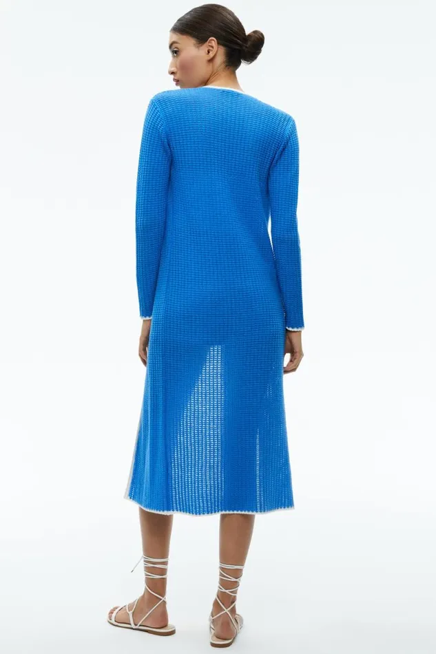 Alice Olivia Orem Duster French Bluesoft White Women Sweaters