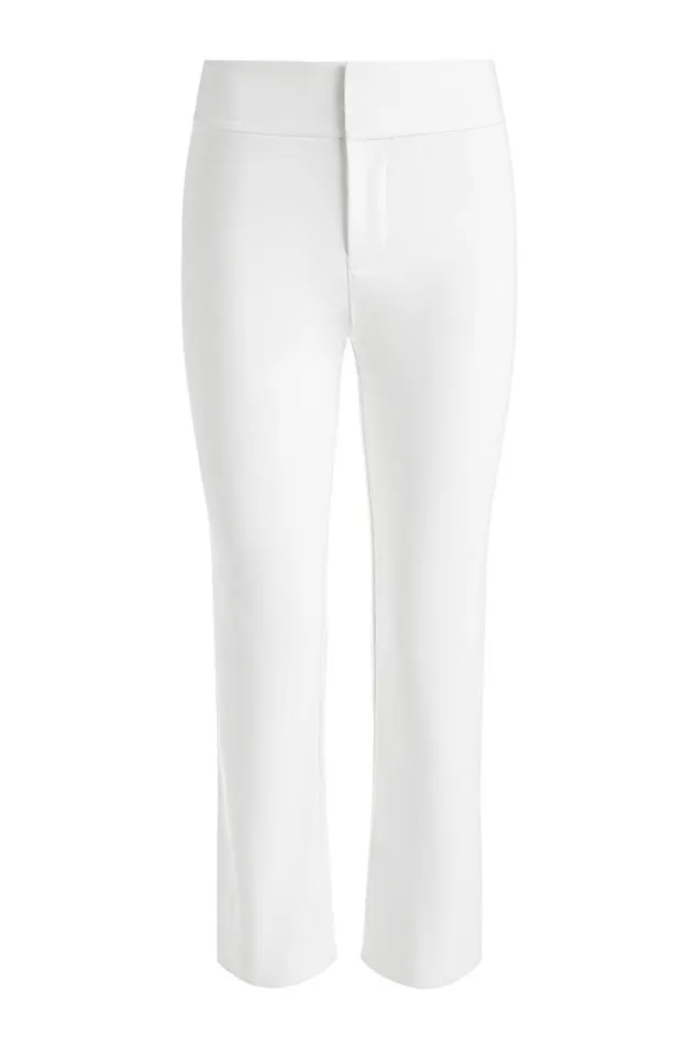 Alice Olivia Stacey Low Rise Kick Flare Pant Off White Women Pants