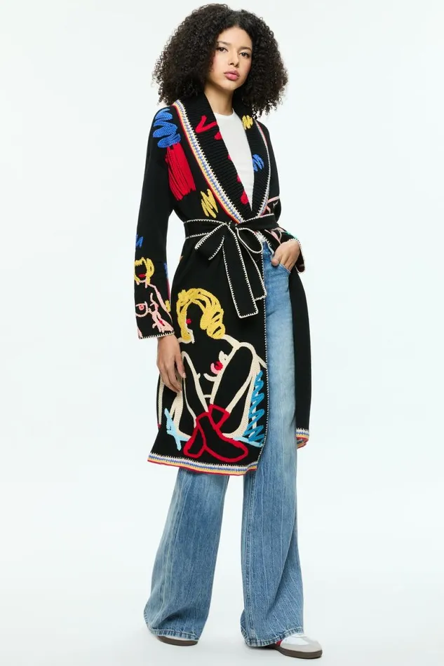Alice Olivia Tom Wesselmann Astrid Cardigan Natural Beauty Women Sweaters