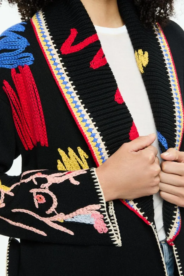 Alice Olivia Tom Wesselmann Astrid Cardigan Natural Beauty Women Sweaters