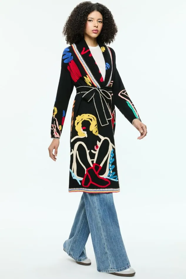 Alice Olivia Tom Wesselmann Astrid Cardigan Natural Beauty Women Sweaters