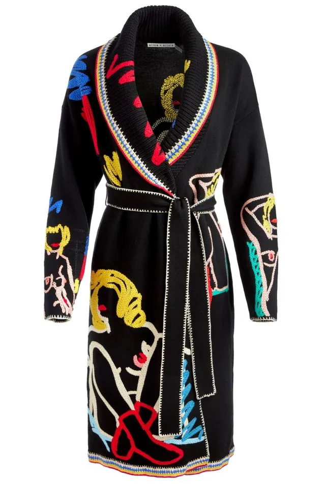 Alice Olivia Tom Wesselmann Astrid Cardigan Natural Beauty Women Sweaters