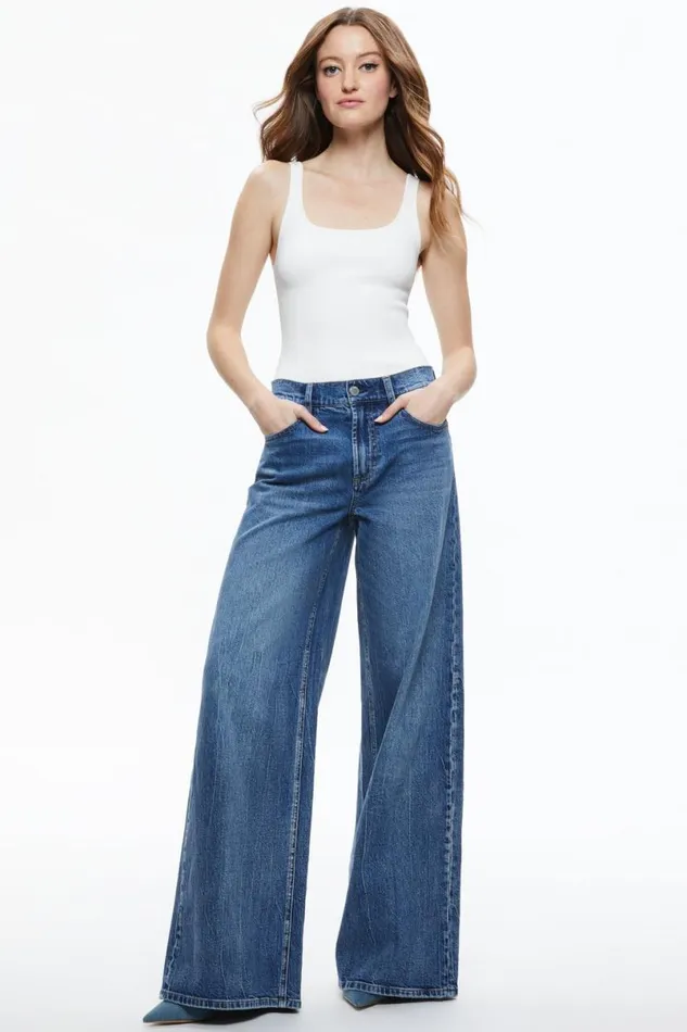 Alice Olivia Trish Jean Brooklyn Blue Women Pants
