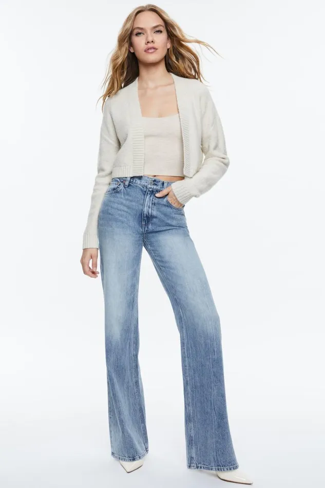Alice Olivia Truly Cardigan Oatmeal Women Sweaters