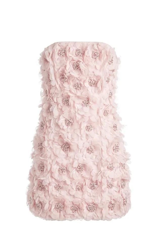 Alice Olivia Velia Mini Dress Pink Lace Women Dresses