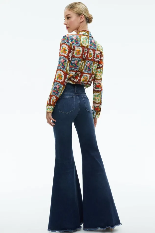 Alice Olivia Willa Placket Top A Summer Day Women Tops