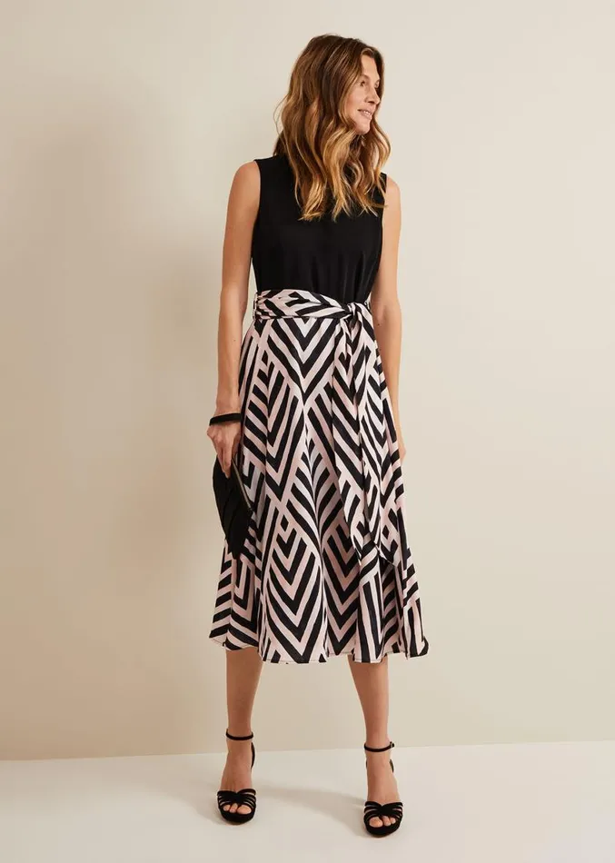 Alora Print Midi Dress Multicoloured Women Phase Eight Dresses