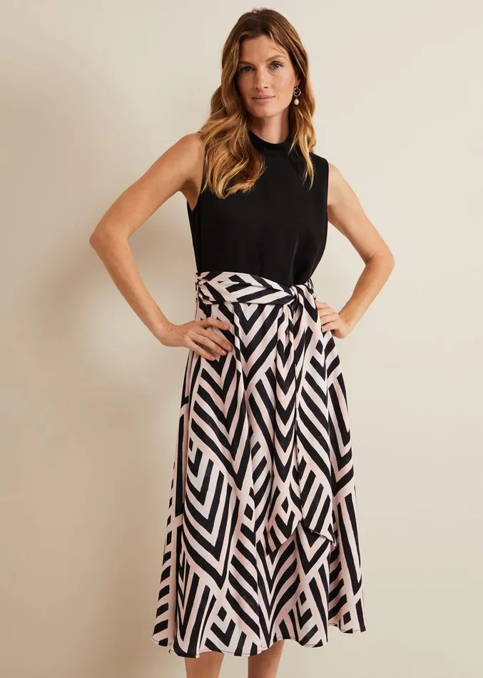 Alora Print Midi Dress Multicoloured Women Phase Eight Dresses