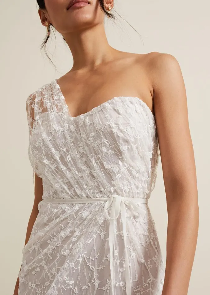 Anabel Lace One Shoulder Wedding Dress Pink Champagne Women Phase Eight Dresses Anabel Lace One Shoulder Wedding Dress Pink Champagne Women Phase Eight Dresses
