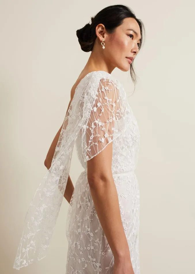 Anabel Lace One Shoulder Wedding Dress Pink Champagne Women Phase Eight Dresses Anabel Lace One Shoulder Wedding Dress Pink Champagne Women Phase Eight Dresses