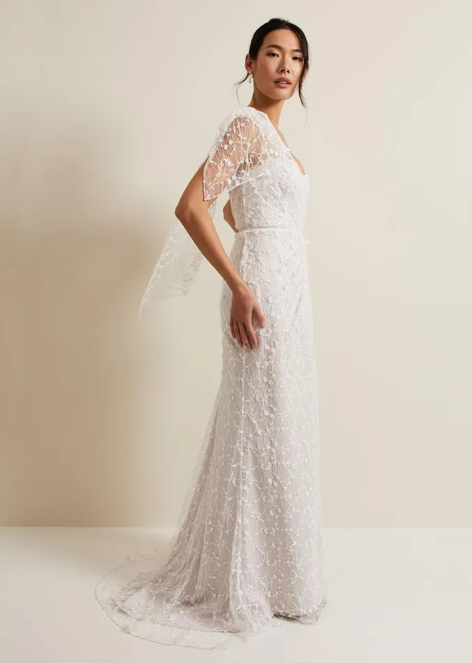 Anabel Lace One Shoulder Wedding Dress Pink Champagne Women Phase Eight Dresses Anabel Lace One Shoulder Wedding Dress Pink Champagne Women Phase Eight Dresses