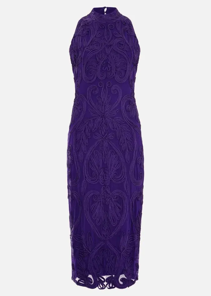 Andrea Tapework Dress Violet Women Phase Eight Dresses