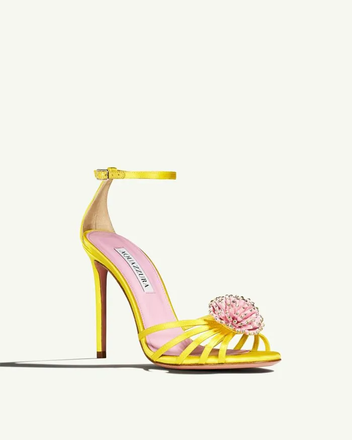 Anemone Sandal 105 Yellow Women Aquazzura Sandals
