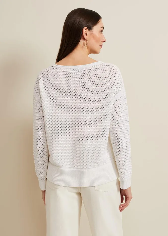 Annie Textured Jumper Ivory Women Phase Eight Knitwear