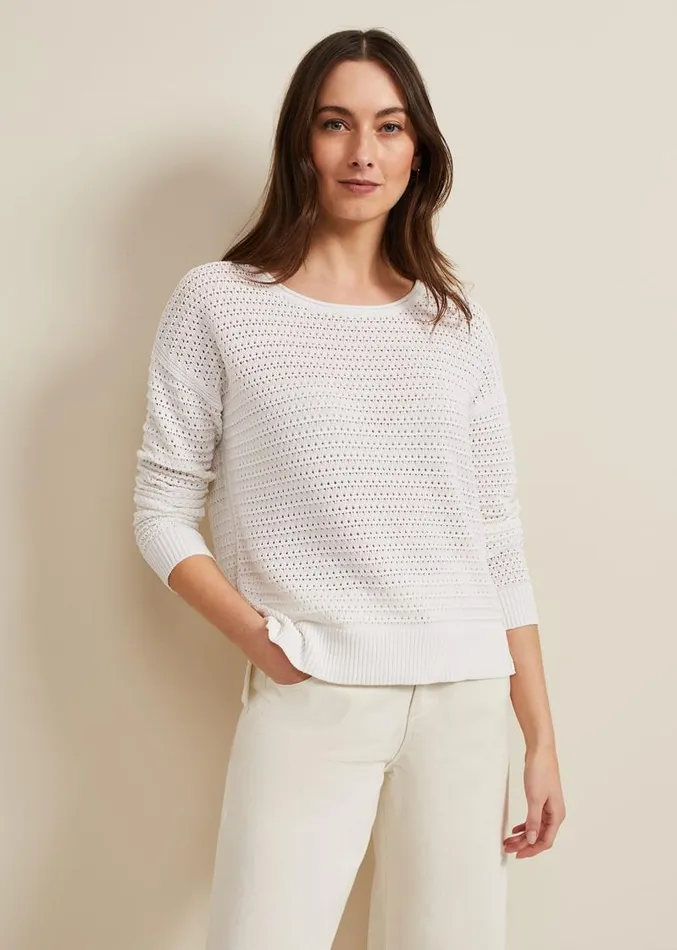 Annie Textured Jumper Ivory Women Phase Eight Knitwear