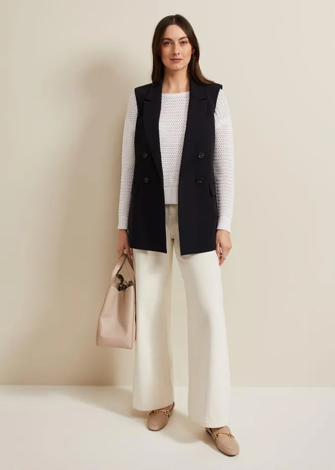 Annie Textured Jumper Ivory Women Phase Eight Knitwear