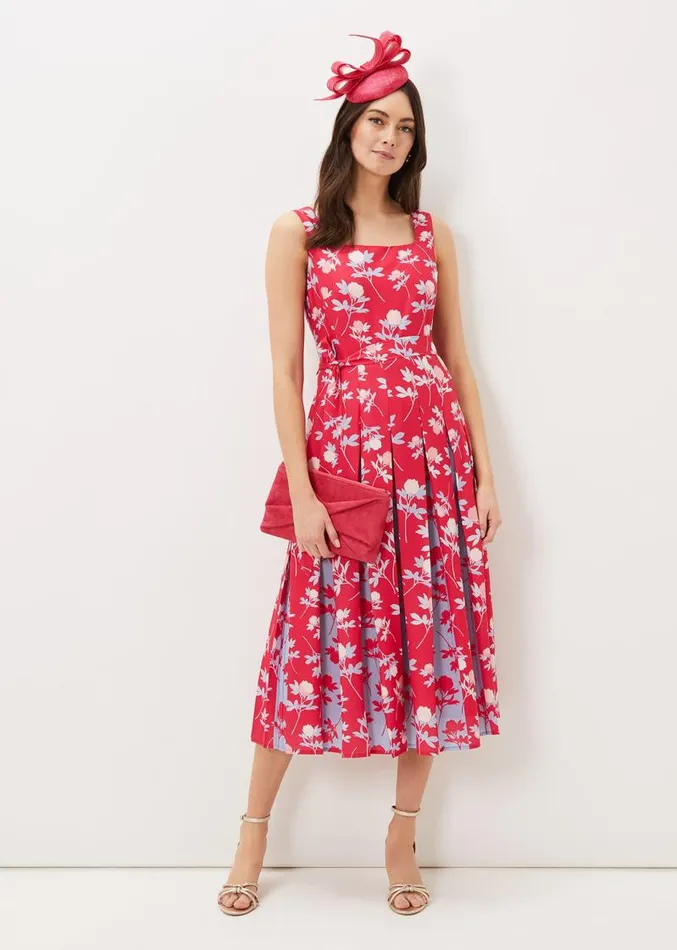Antonella Print Fit And Flare Dress Lipstickpale Blue Women Phase Eight Dresses Antonella Print Fit And Flare Dress Lipstickpale Blue Women Phase Eight Dresses