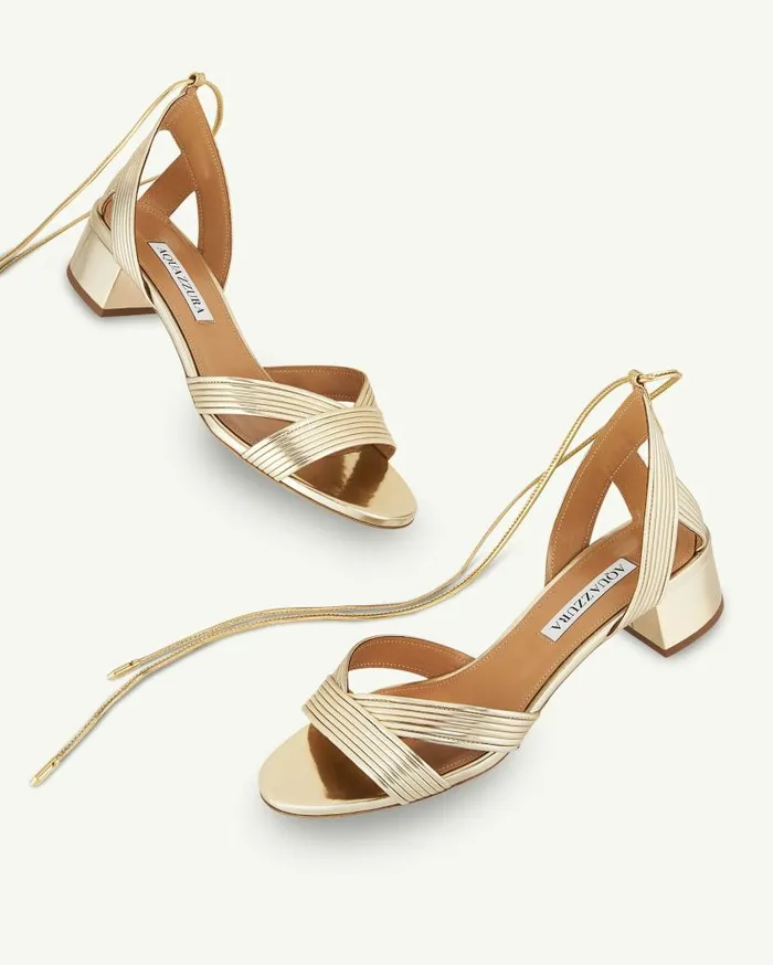 Ari Sandal 35 Gold Women Aquazzura Essentials Ari Sandal 35 Gold Women Aquazzura Essentials