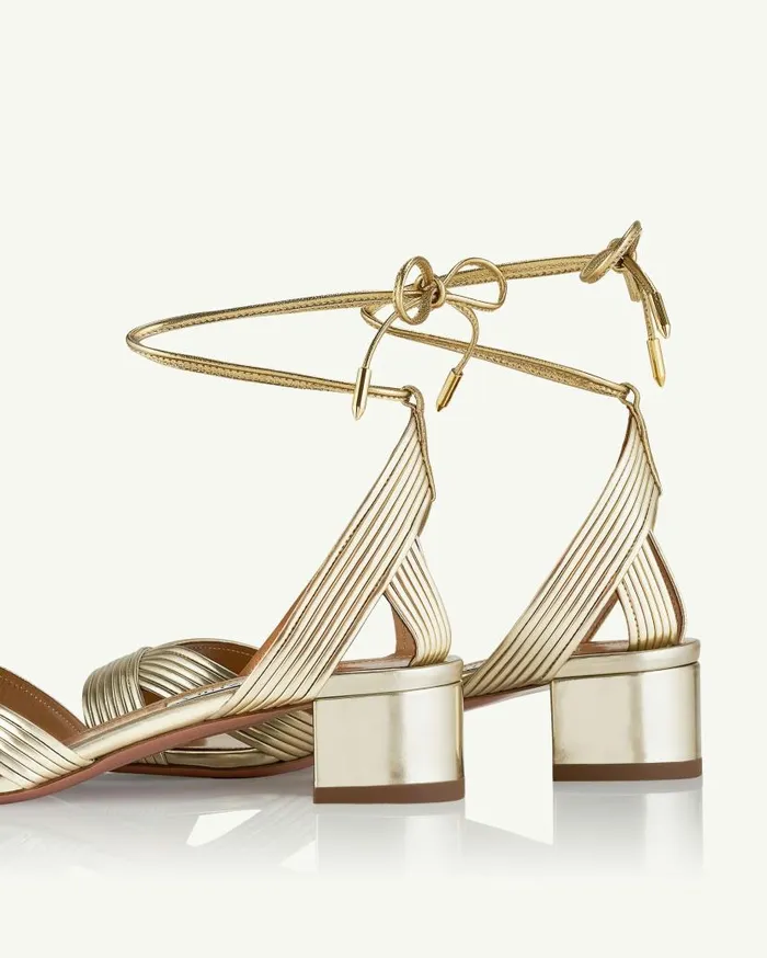 Ari Sandal 35 Gold Women Aquazzura Essentials Ari Sandal 35 Gold Women Aquazzura Essentials