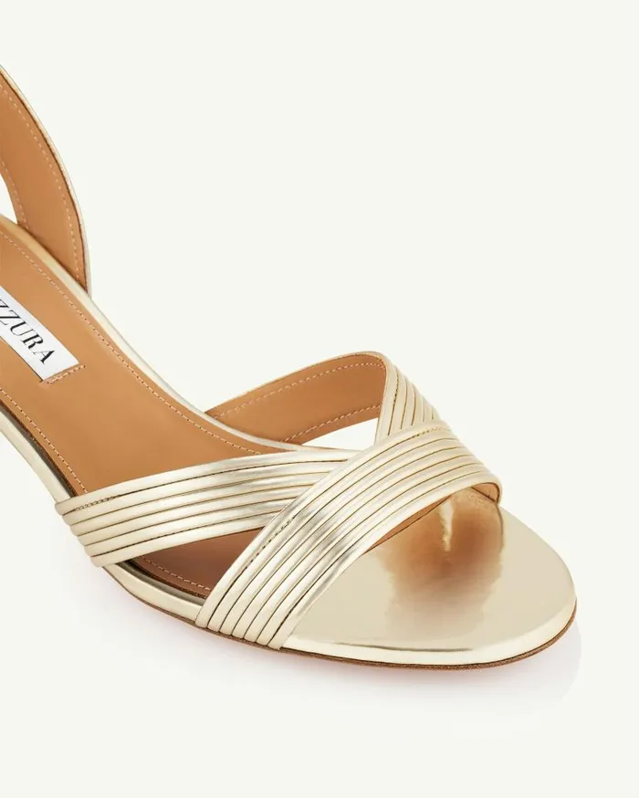 Ari Sandal 35 Gold Women Aquazzura Essentials Ari Sandal 35 Gold Women Aquazzura Essentials
