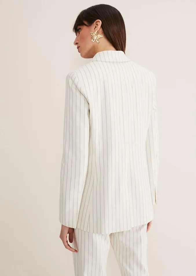 Ariella Pinstripe Blazer Blackecru Women Phase Eight Jackets