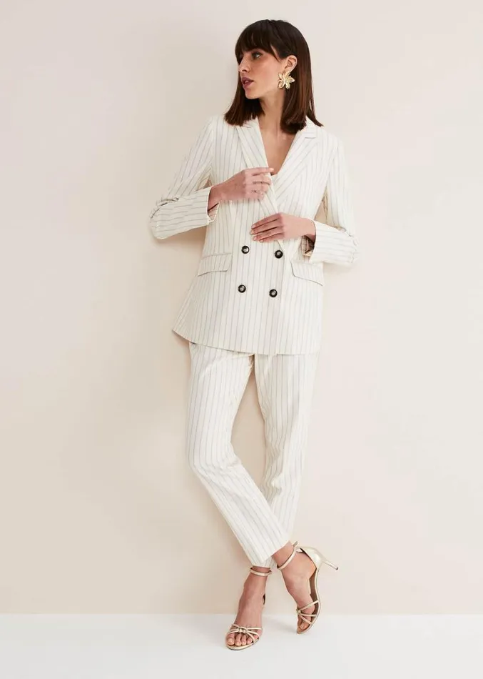 Ariella Pinstripe Blazer Blackecru Women Phase Eight Jackets