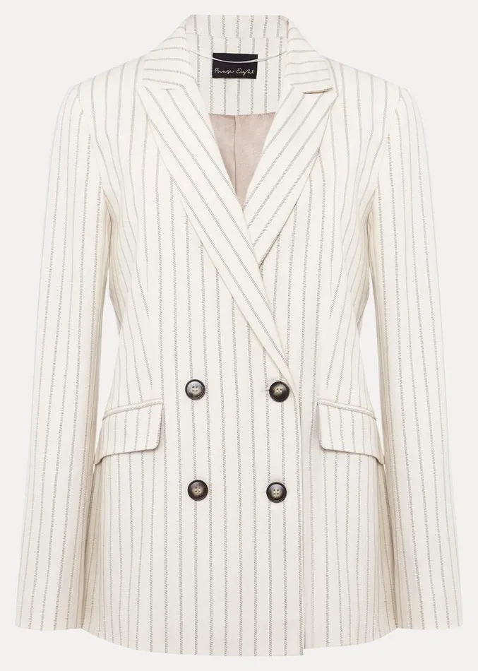 Ariella Pinstripe Blazer Blackecru Women Phase Eight Jackets