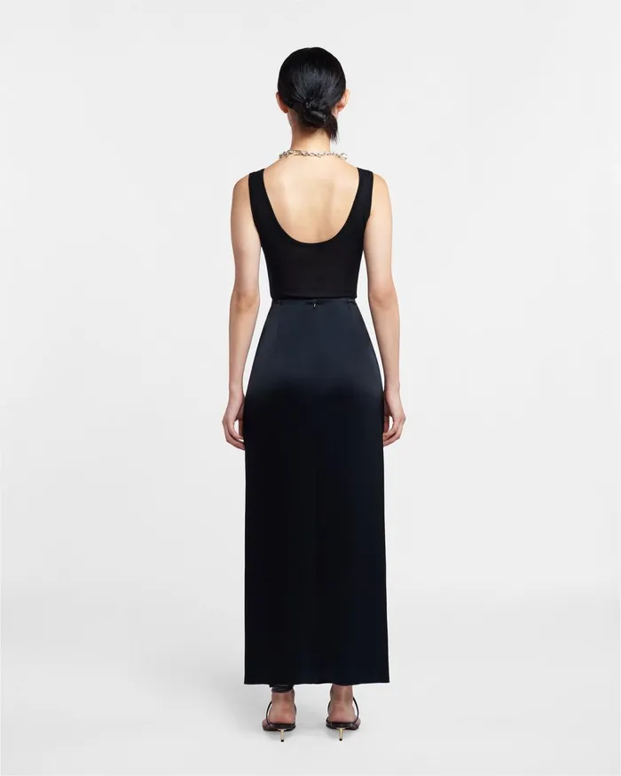 Arti Superfine Merino Scoop Neck Top Black Women Nanushka Tops