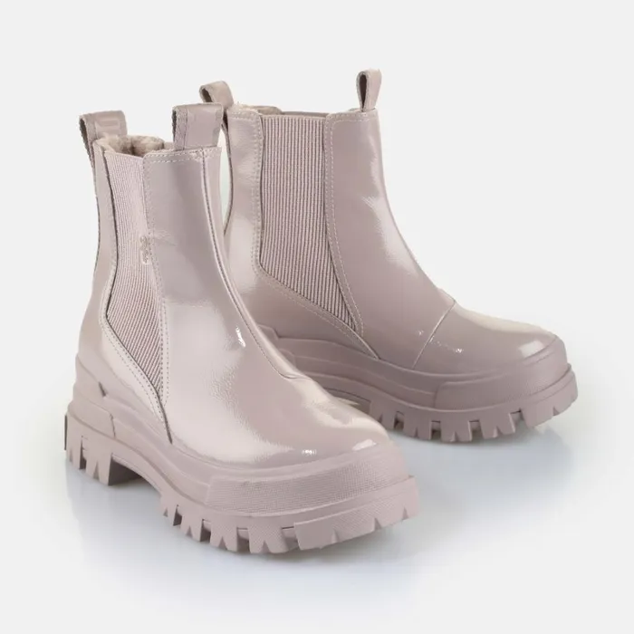Aspha Chelsea Mid Warm Purple Buffalo Boots and AnkleBoots