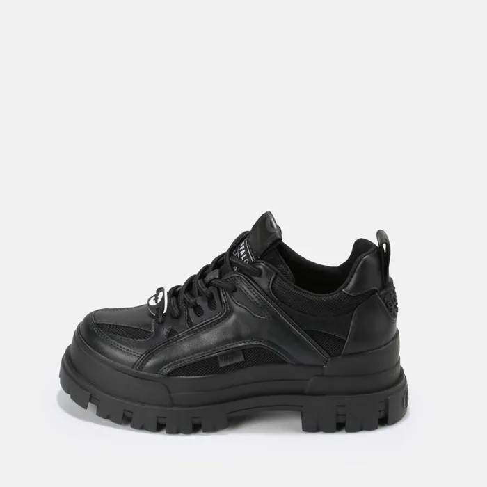 Aspha Hyb Black Buffalo Lace Up Shoes