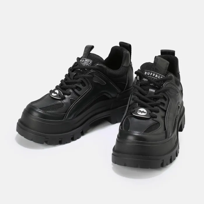 Aspha Hyb Black Buffalo Lace Up Shoes Aspha Hyb Black Buffalo Lace Up Shoes