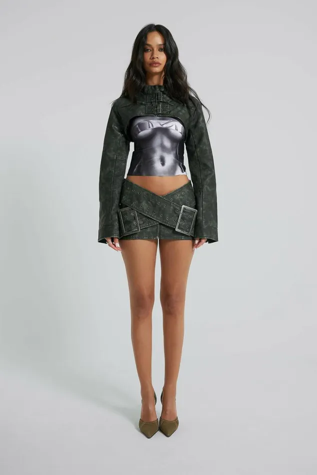 Assassin Micro Mini Skirt Black Women Jaded London Skirts