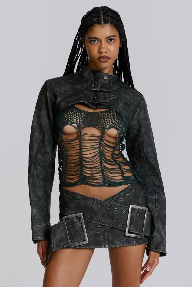 Assassin Ultra Cropped Jacket Black Women Jaded London Crop Tops