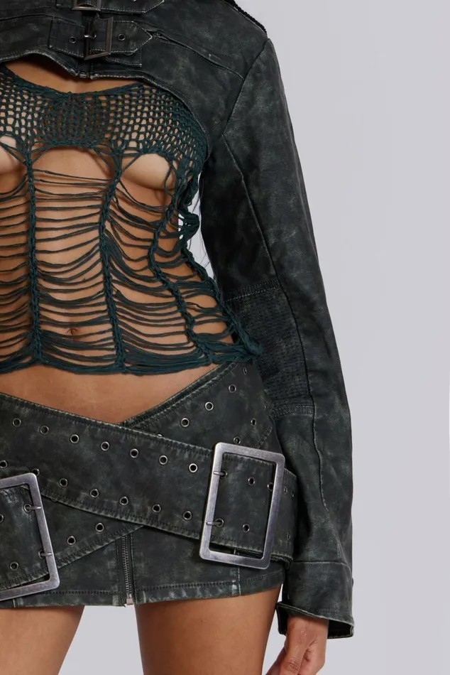 Assassin Ultra Cropped Jacket Black Women Jaded London Crop Tops