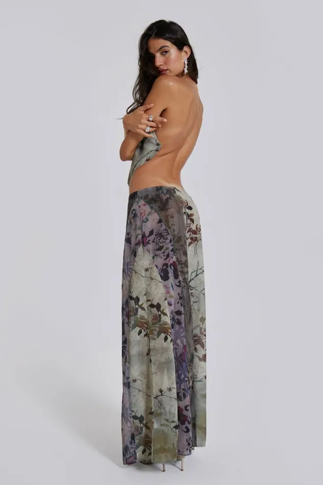 Asteria Backless Top Brown Women Jaded London Crop Tops