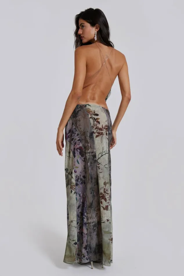 Asteria Backless Top Brown Women Jaded London Crop Tops