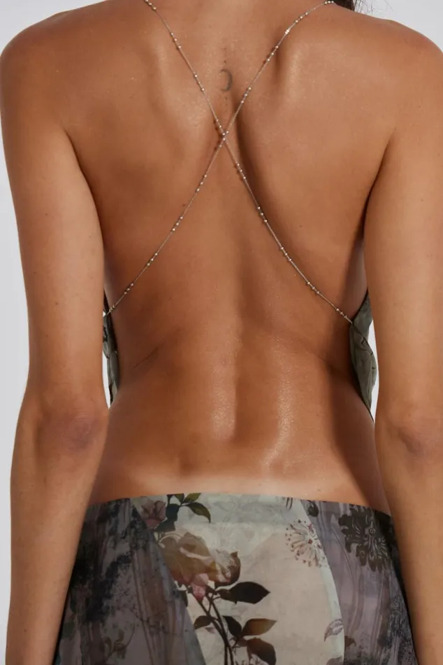 Asteria Backless Top Brown Women Jaded London Crop Tops
